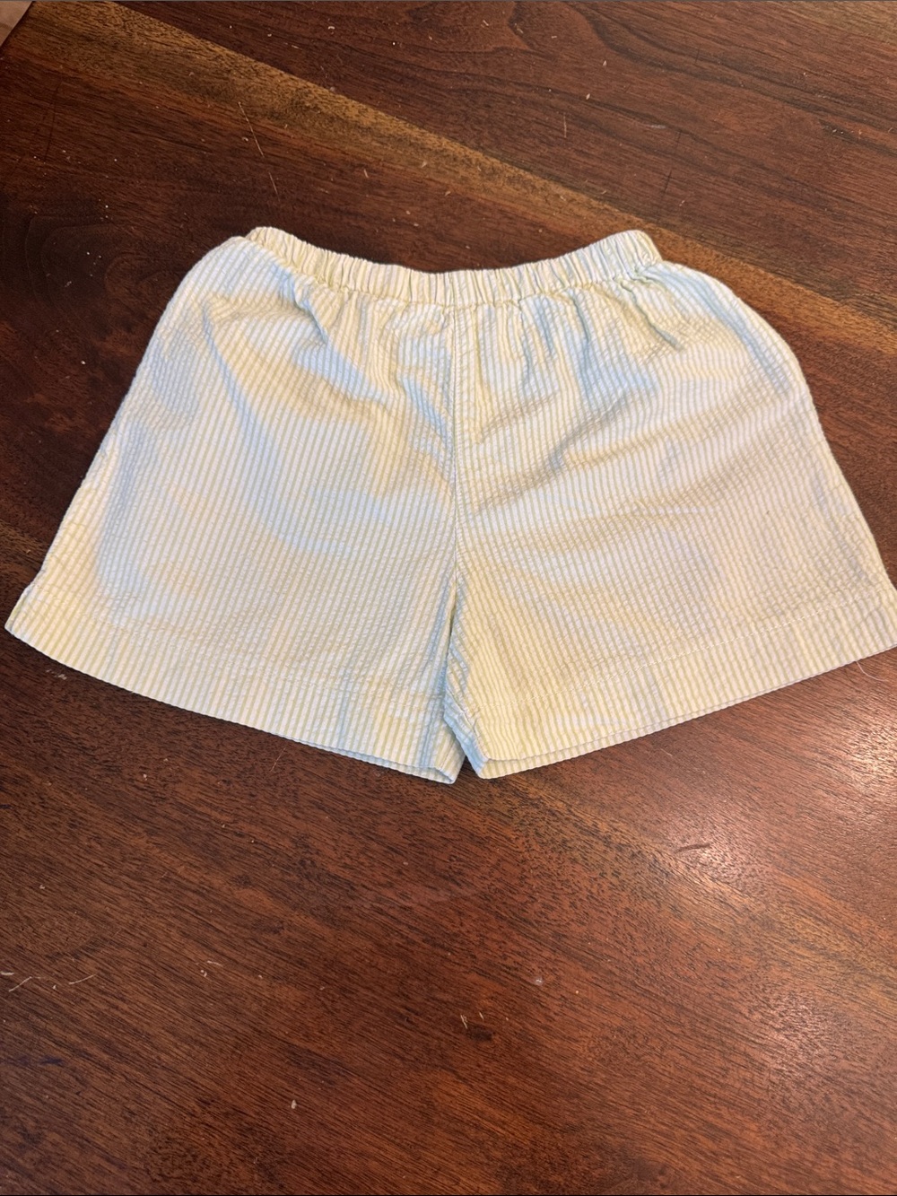Bloom Light green Seersucker Shorts - Elastic Waist